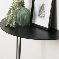 Console d'entrée demi-lune bois noir CORUMBA