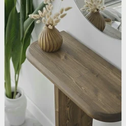 Console d'entrée design en bois brun SITIA