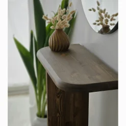 Console d'entrée design en bois brun SITIA