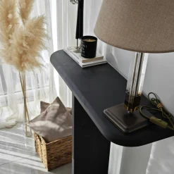 Console d'entrée design en bois grisé SITIA