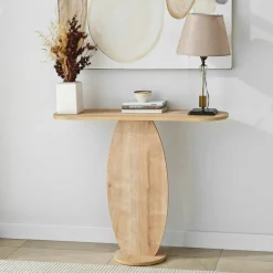 Console d'entrée design organique effet bois MARFA