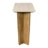 Console d'entrée en bois de manguier et travertin MOON