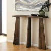 Console d'entrée en bois marron - 3 pieds SITIA