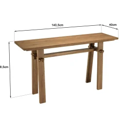 Console d'entrée en teck recyclé 140 cm SWING