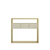 Console d'entrée rangements fermés, effet marbre beige JENA