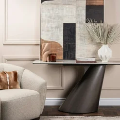 Console design en céramique blanche GIULIA