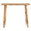 Console entrée rustique - bois clair, pieds tréteaux MENDOZA