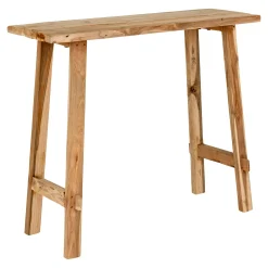 Console entrée rustique - bois clair, pieds tréteaux MENDOZA