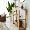 Console en verre et bois clair - 2 plateaux LHASA