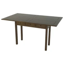 Console extensible en table à tiroirs hévéa 140cm HELENA