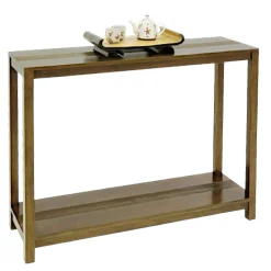 Console hévéa double plateau 110cm GALA