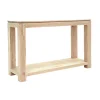 Console hévéa double plateaux 120cm HELENA