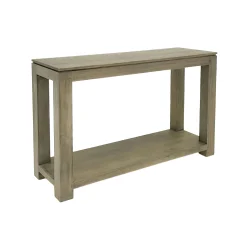 Console hévéa double plateaux 120cm HELENA