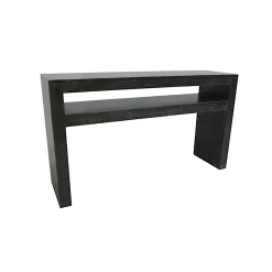 Console Hévéa double plateaux 150x40x86cm OLGA