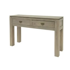 Console hévéa 2 tiroirs 120cm HELENA