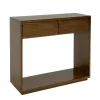 Console Hévéa 2 tiroirs, double plateaux 80x30x75cm BALTIC