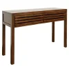 Console Hévéa 2 tiroirs façade Persienne 120x40x80cm NEW ORLEANS