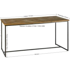 Console marqueterie 110 cm VARSOVIE