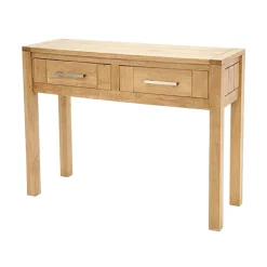 Console moderne bois hévéa avec tiroirs 100cm ATTAN