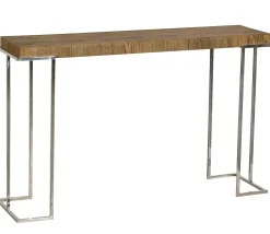 Console moderne chêne acier RIVERSIDE