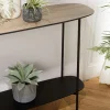 Console moderne 2 plateaux bords arrondis LANDAISE