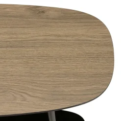 Console moderne 2 plateaux bords arrondis LANDAISE