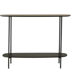 Console moderne 2 plateaux bords arrondis LANDAISE