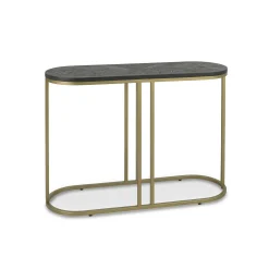 Console noire en marqueterie de bois VALLEY