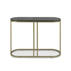 Console noire en marqueterie de bois VALLEY