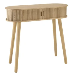 Console ovaleen bois couleur naturelle CASTILLE