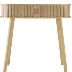 Console ovaleen bois couleur naturelle CASTILLE