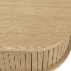 Console ovaleen bois couleur naturelle CASTILLE