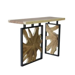 Console pieds racine de teck design ARIZONA