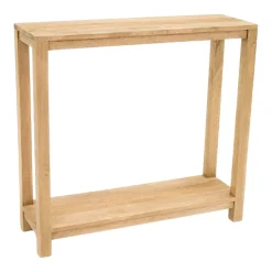 Console 2 plateaux hévéa massif 80cm GALA
