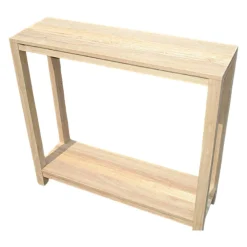Console 2 plateaux hévéa massif 80cm GALA