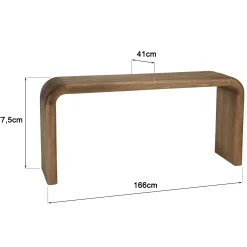 Console épurée en bois de mindi ARCUS