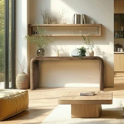 Console épurée en bois de mindi ARCUS