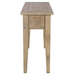 Console 2 tiroirs bois recyclé clair SALERNE
