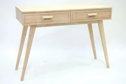 Console 2 tiroirs hévéa 100 cm SIXTIES