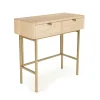 Console 2 tiroirs pieds et poignées dorés CORDOUE