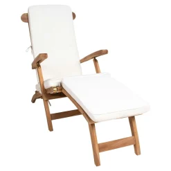 Coussin blanc en coton pour bain de soleil MENDOZA