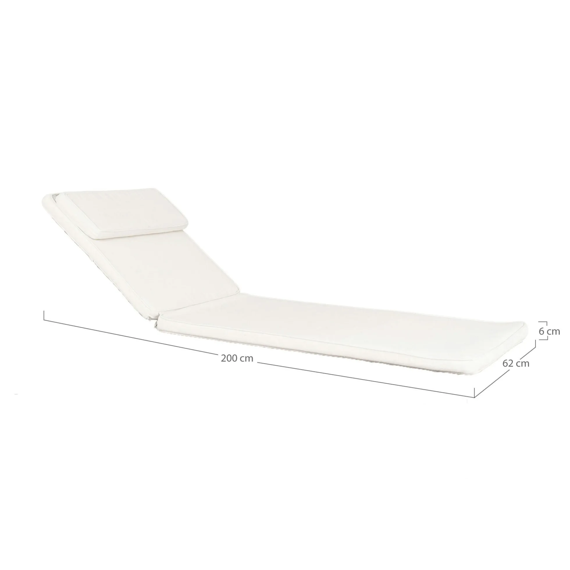 Coussin blanc pour bain de soleil MENDOZA