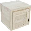 Cube de rangement Hévéa 1 porte 45x42x42cm OLGA