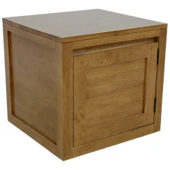 Cube de rangement Hévéa 1 porte 45x42x42cm OLGA