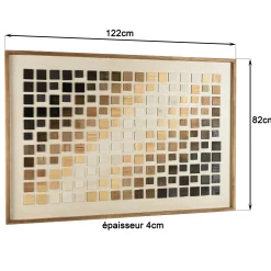 Décoration murale dégradé de mosaïques sur tissu 122 x 82 cm DENVER