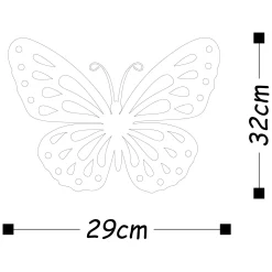 Décoration murale en métal – papillon doré