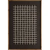 Décoration murale grille blanche sur fond noir DENVER