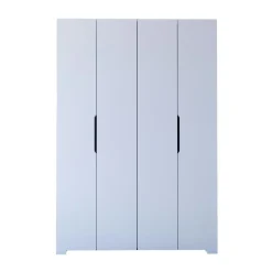 Dressing double blanc 4 portes 2 penderies 120 cm BYRON