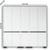 Dressing double blanc, 5 portes et 3 tringles BYRON
