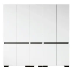 Dressing double blanc, 5 portes et 3 tringles BYRON